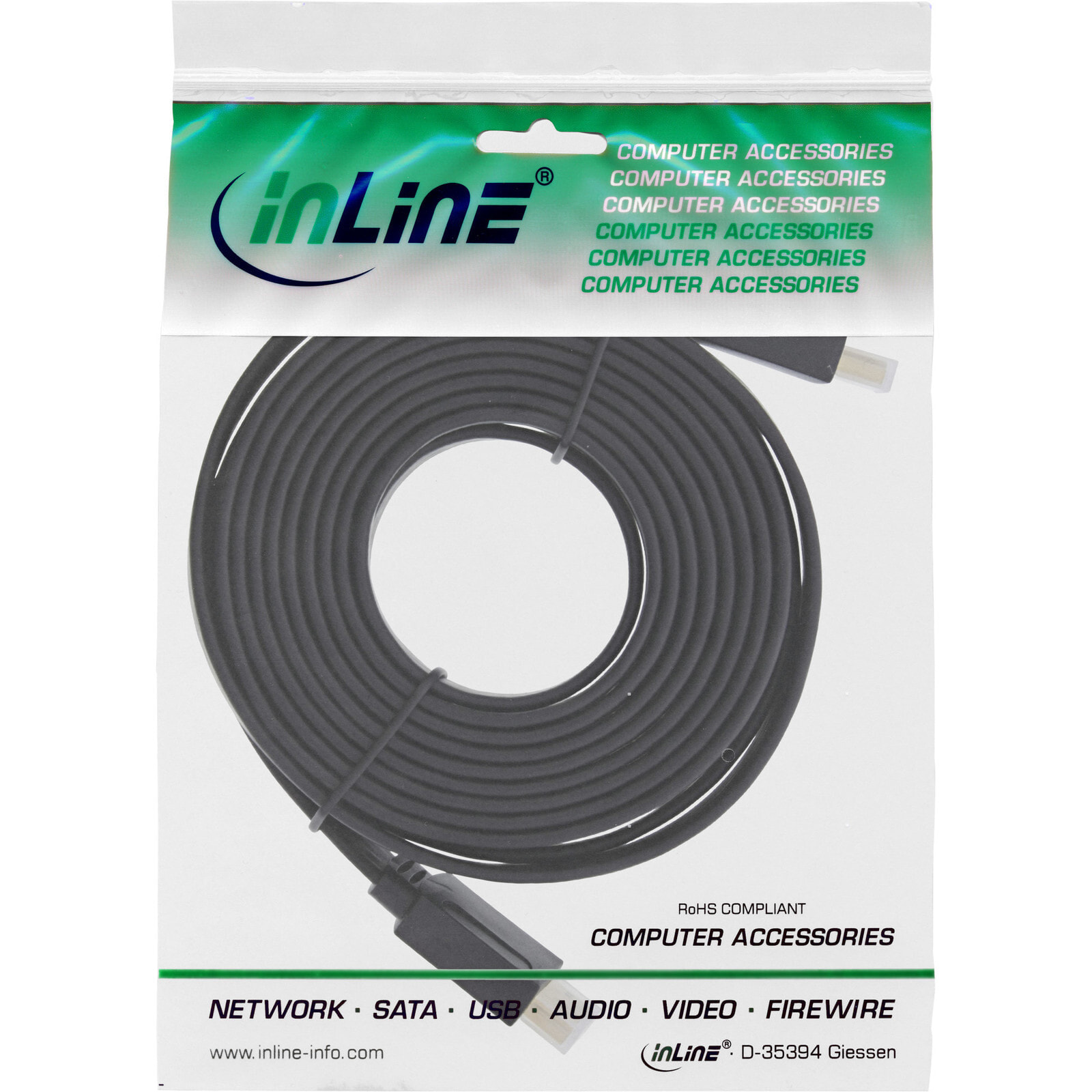 InLine 17010F HDMI кабель 10 m HDMI Тип A (Стандарт) Черный
