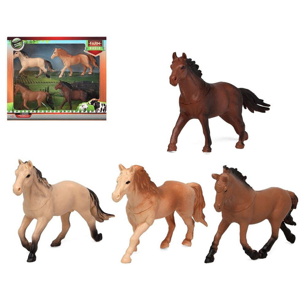 ATOSA Set Animals Wild Horses 4 Units Figure