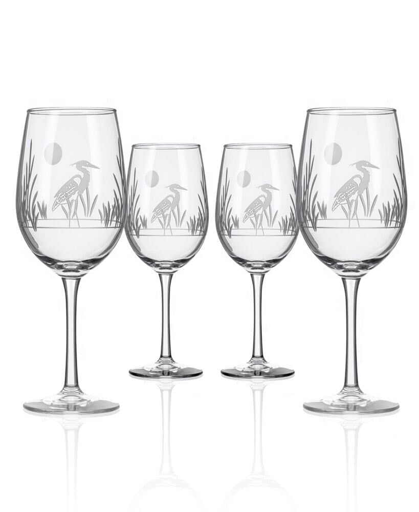 Rolf Glass heron White Wine 12Oz- Set Of 4 Glasses