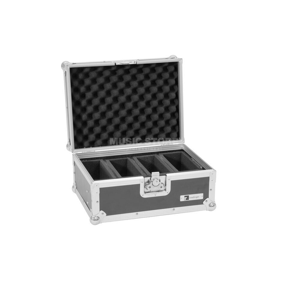 Roadinger Flightcase EC-4AC 4x AKKU Flat Light Serie