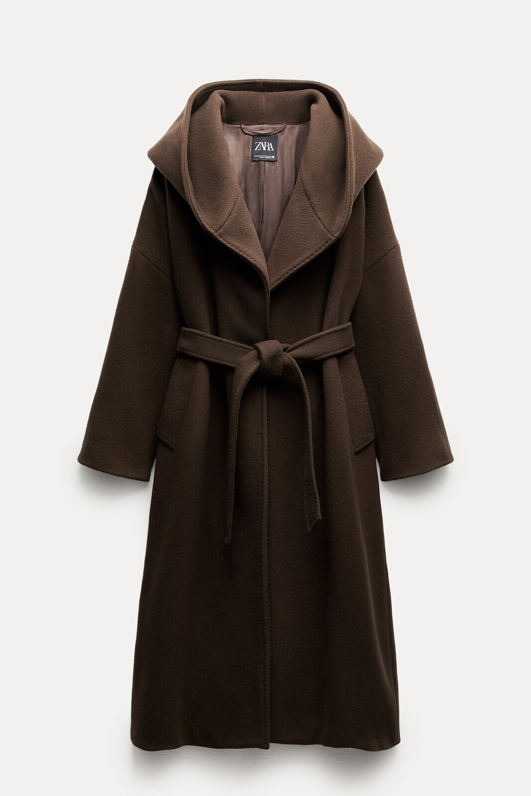 Zw collection manteco wool blend coat with hood