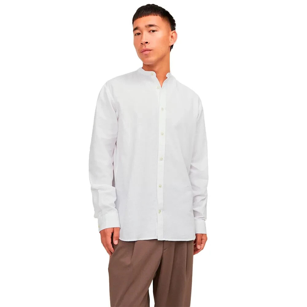 JACK & JONES Summer Band Linen Long Sleeve Shirt