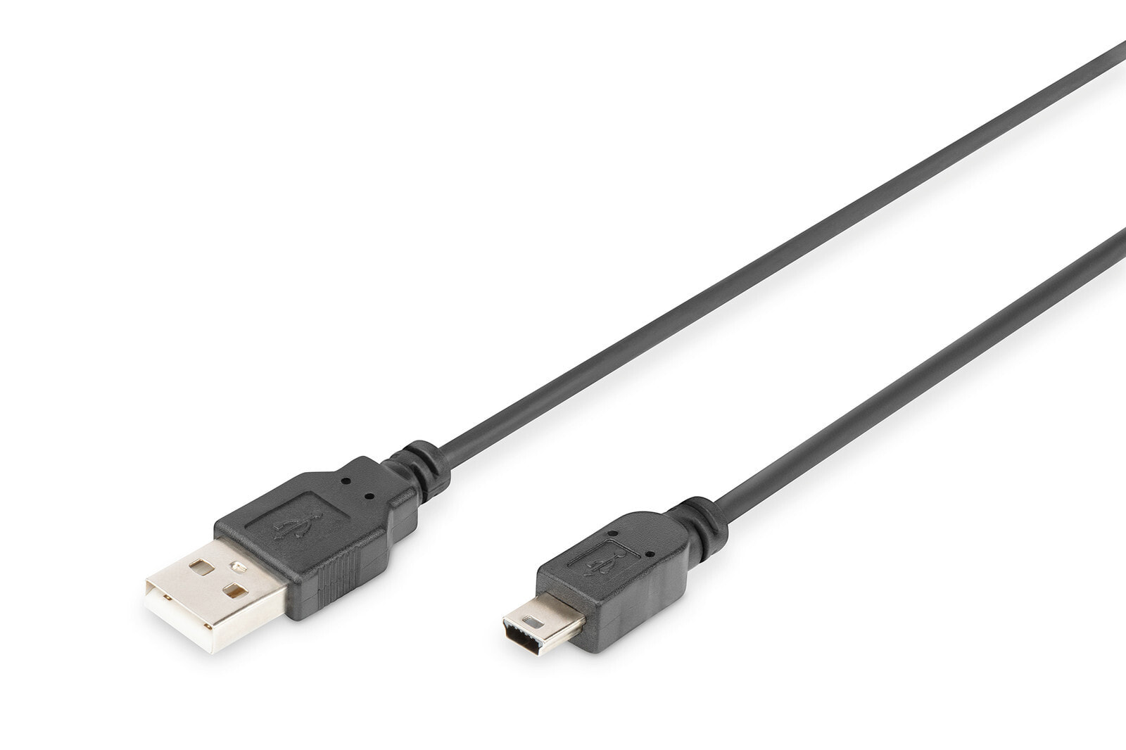 Digitus 1.8m, USB2.0-A/USB2.0 mini-B USB кабель 1,8 m 2.0 USB A Mini-USB B Черный DB-300130-018-S
