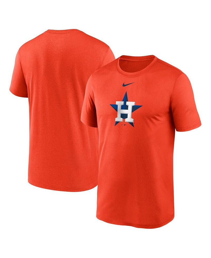 Nike men's Orange Houston Astros Legend Fuse Large Logo Performance T-shirt