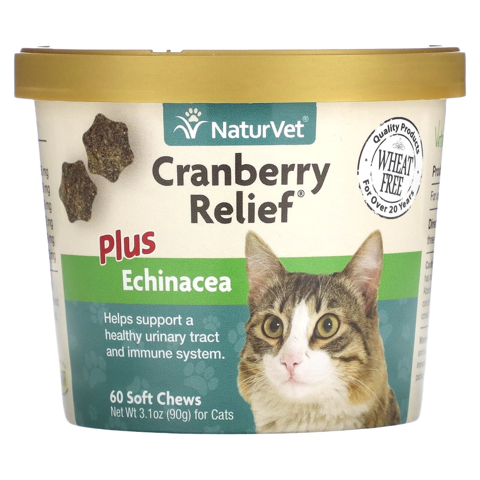 Cranberry Relief, Healthy Urinary Tract Plus Echinacea, For Cats, 60 Soft Chews, 3.1 oz (90 g)