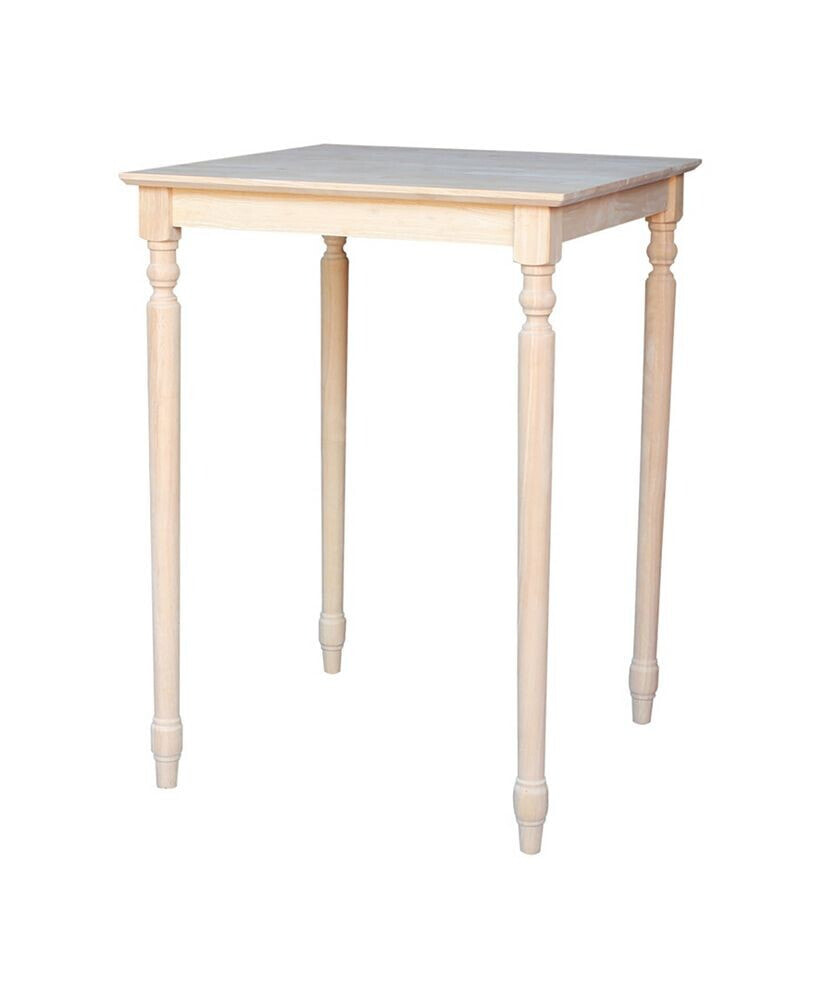 International Concepts solid Wood Top Table - Turned Legs