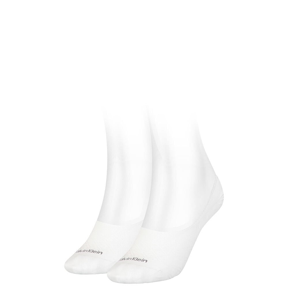 CALVIN KLEIN Footie High Cut Diamond Open Work Socks 2 Pairs