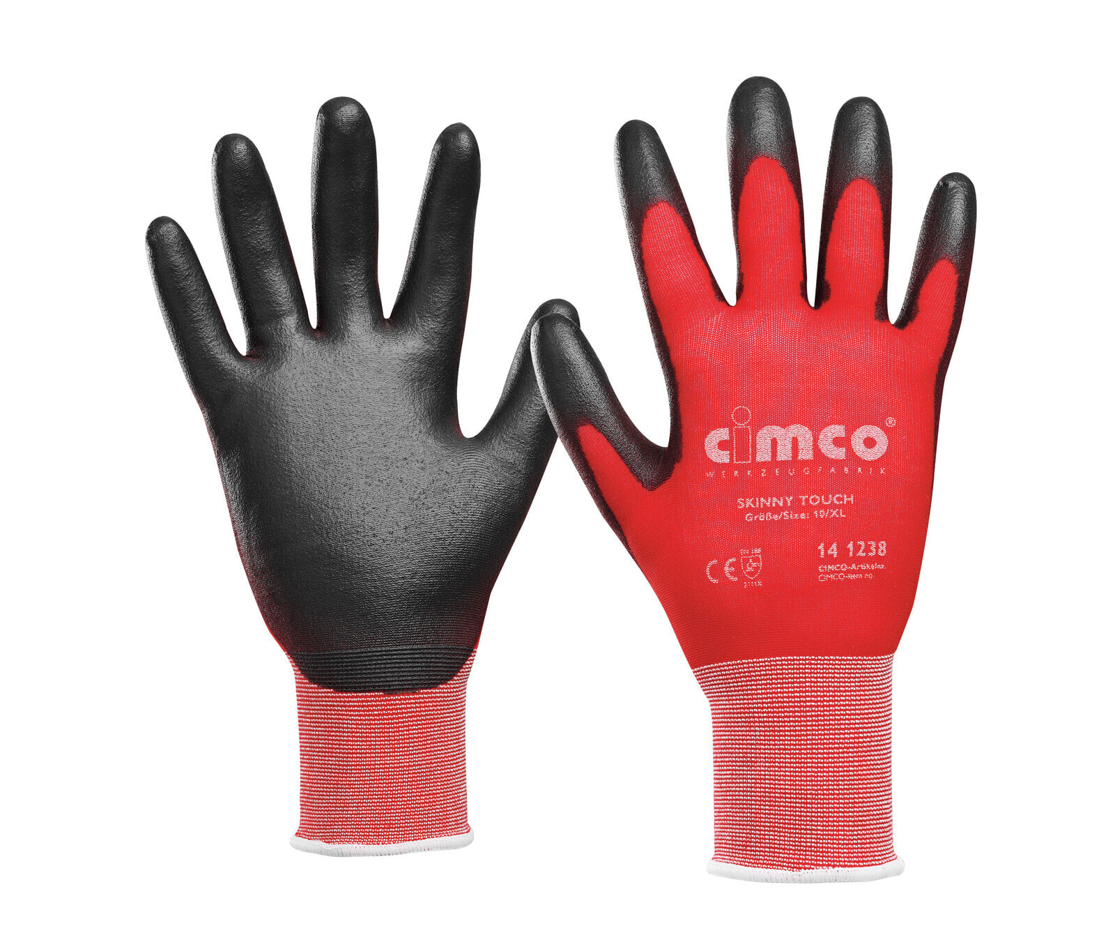 141235 - Workshop gloves - Black - Red - M - EUE - Adult - Unisex