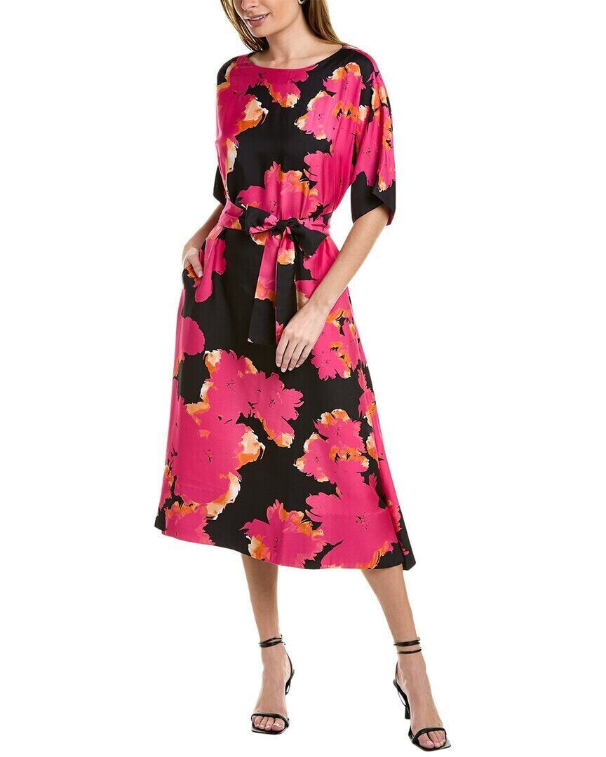 Natori Taichou Silk-Blend Midi Dress Women's