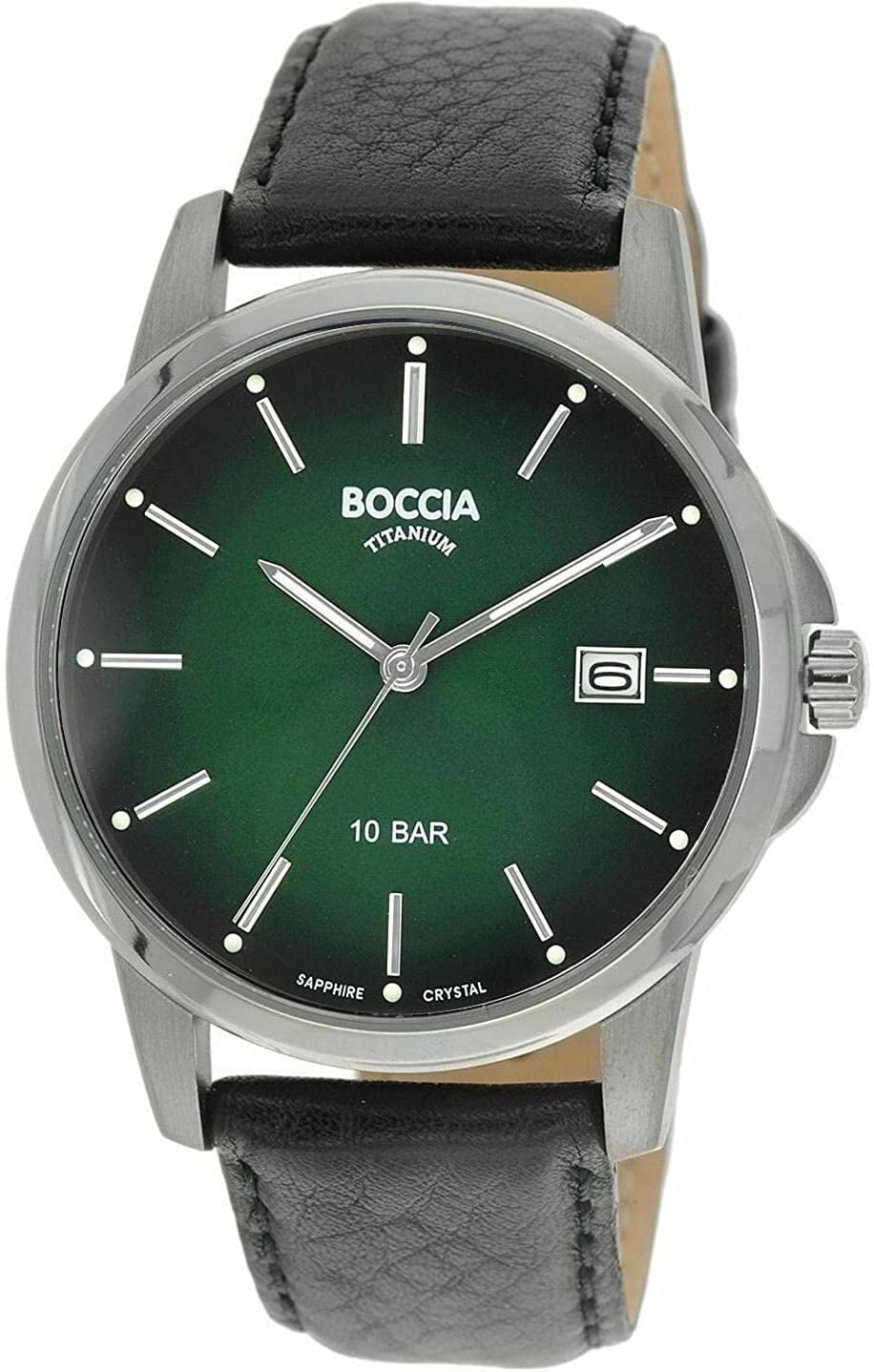 Boccia Men s Analogue Quartz Watch with Leather Strap 3633 02