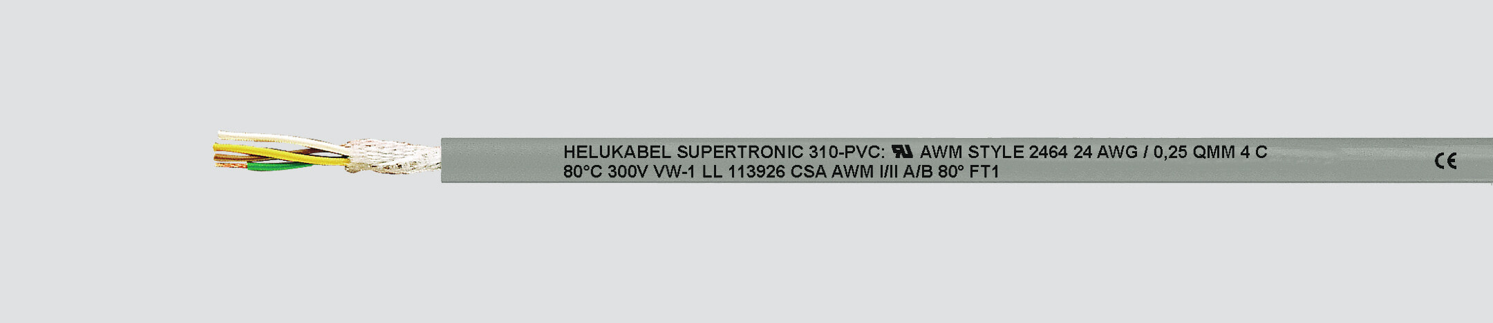 Helukabel 49912 - Low voltage cable - Grey - Polyvinyl chloride (PVC) - 0.34 mm² - 117 kg/km - -5 - 80 °C
