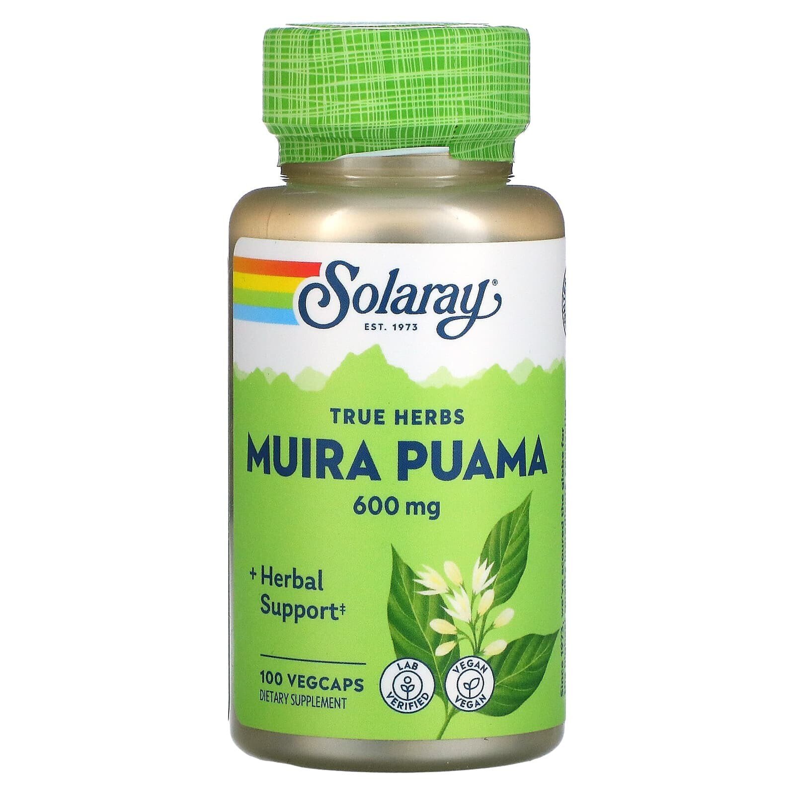 True Herbs, Muira Puama, 600 mg, 100 VegCaps (300 mg per Capsule)