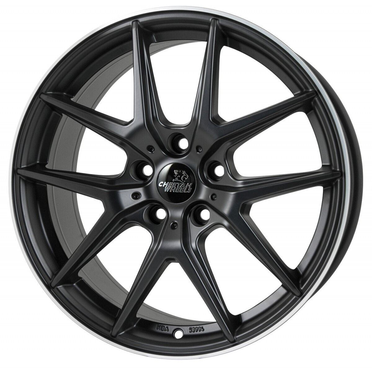 Колесный диск литой Cheetah Wheels CV.06 black matt polished 7.5x17 ET38 - LK5/100 ML70.4