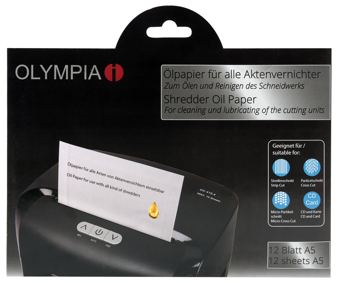 Olympia 9130 аксессуар для измельчителей бумаги Смазочное масло 12 шт