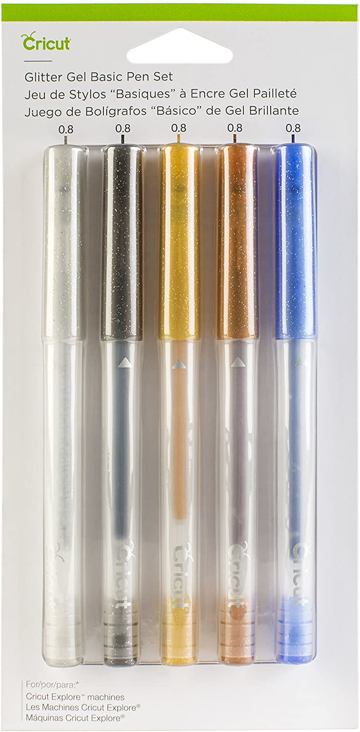 Cricut 2004025 - Capped gel pen - Black - Blue - Brown - Gold - Silver - Multicolour - Medium - Round - Ambidextrous