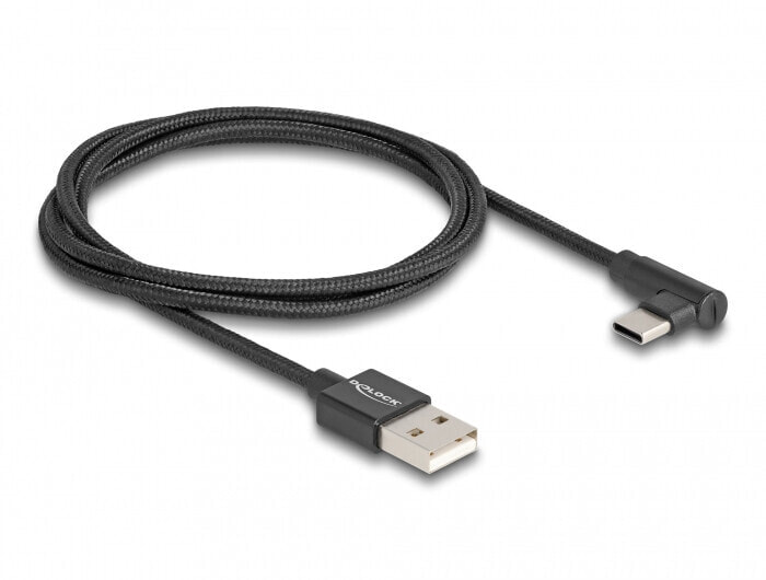 Delock 80030 - 1 m - USB A - USB C - USB 2.0 - 480 Mbit/s - Black