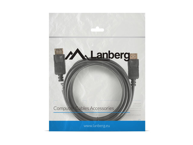 Lanberg CA-DPDP-10CC-0030-BK - 3 m - DisplayPort - DisplayPort - Male - Male - 3840 x 2160 pixels