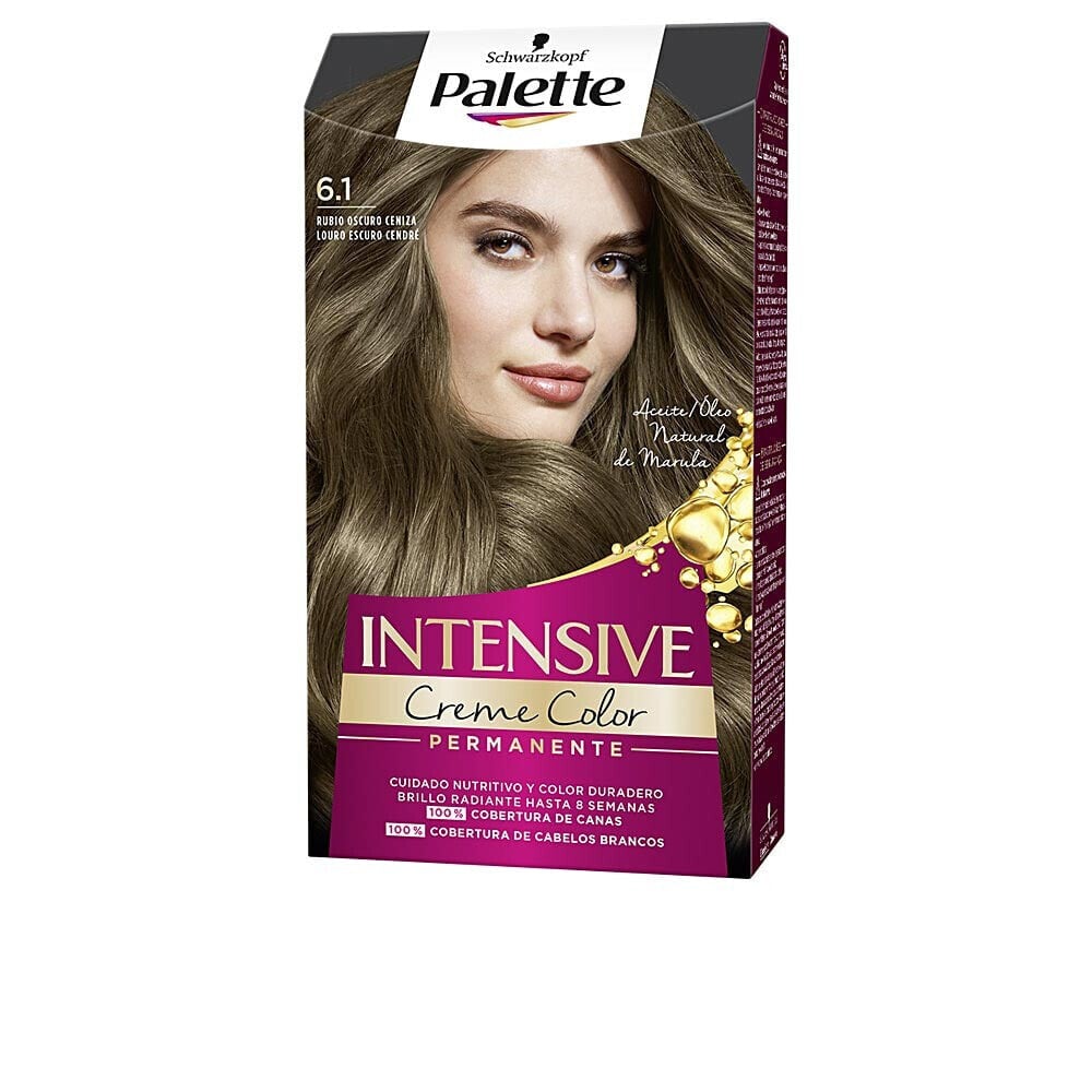 Schwarzkopf Palette Intensive Cream Color No. 6.1 Ash Dark Blonde Перманентная крем-краска для волос, оттенок  темно-пепельно-русый