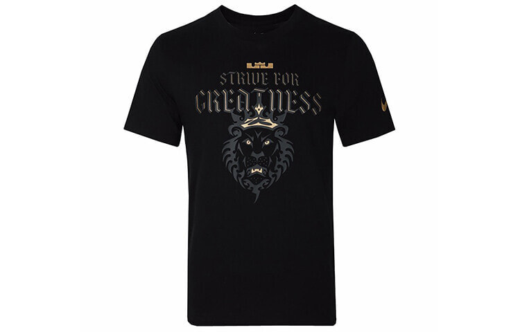 Nike Dri-FIT Lebron Strive For Greatness 狮头图案速干短袖T恤 男款 黑色 / Футболка Nike Dri-FIT Lebron Strive For Greatness T CD1321-010