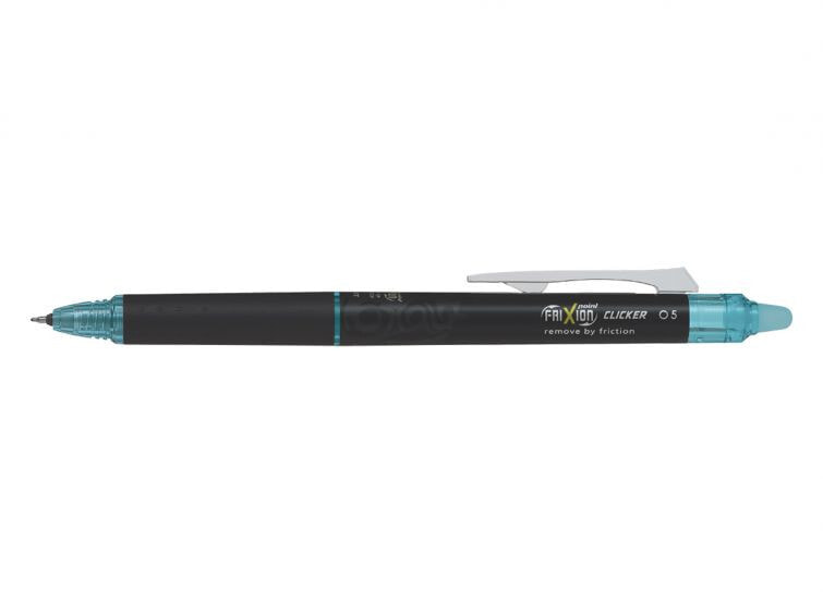 Кликер Pilot FriXion Point, Выдвижная гелевая ручка, Светло-голубой, Черный, Синий, Мелкий, 0,25 мм, 0,5 мм