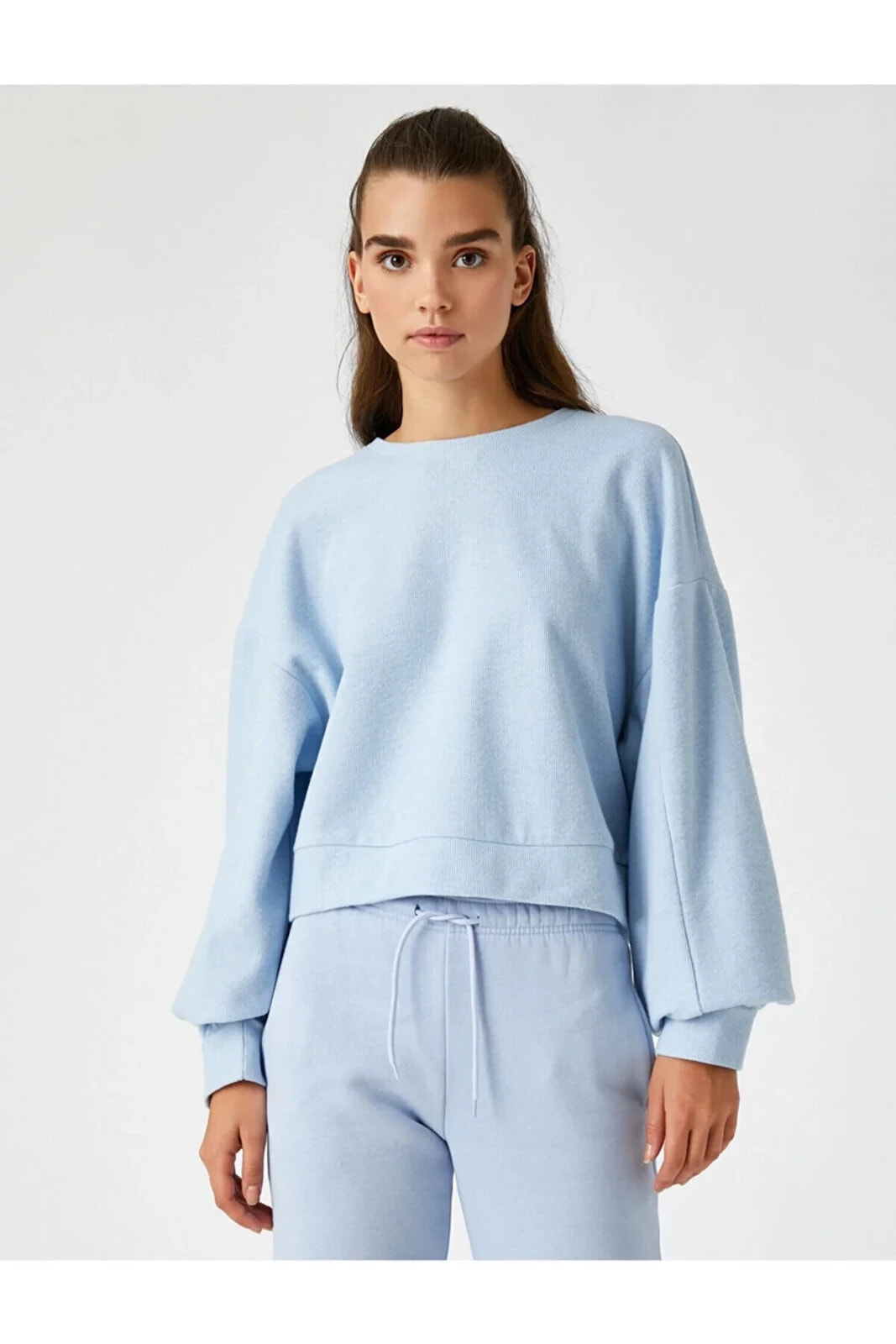 Bisiklet Yaka Oversize Sweatshirt