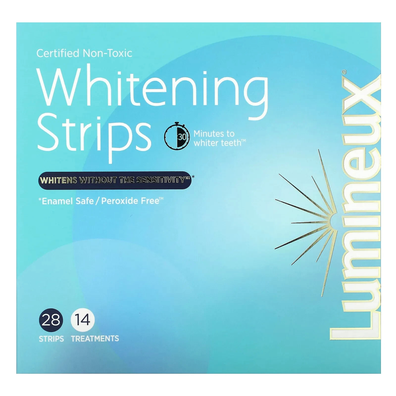 Lumineux Oral Essentials, Certified Non-Toxic Whitening Strips, 28 Strips