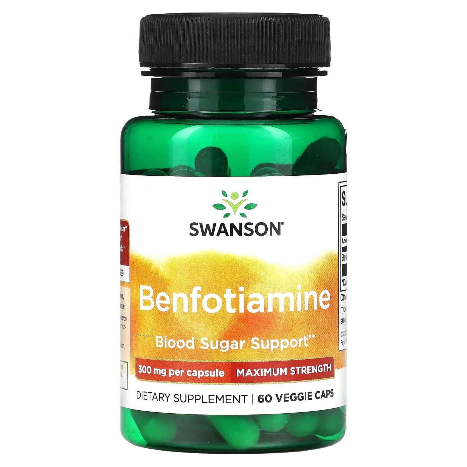 Benfotiamine, Maximum Strength, 300 mg, 60 Veggie Caps