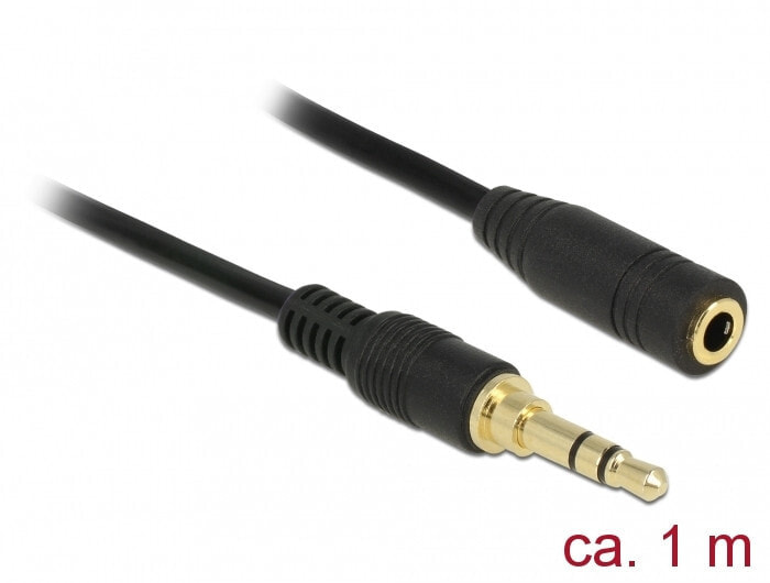 DeLOCK 85576 аудио кабель 1 m 3,5 мм Черный