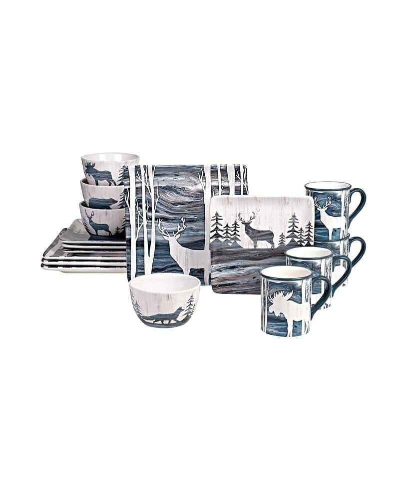 Certified International fluidity Lodge 16 Piece Dinnerware Set