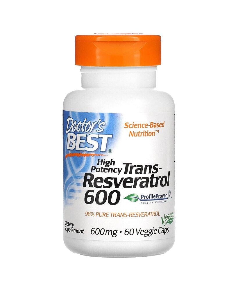 Trans-Resveratrol 600, 600 mg, 60 Veggie Caps