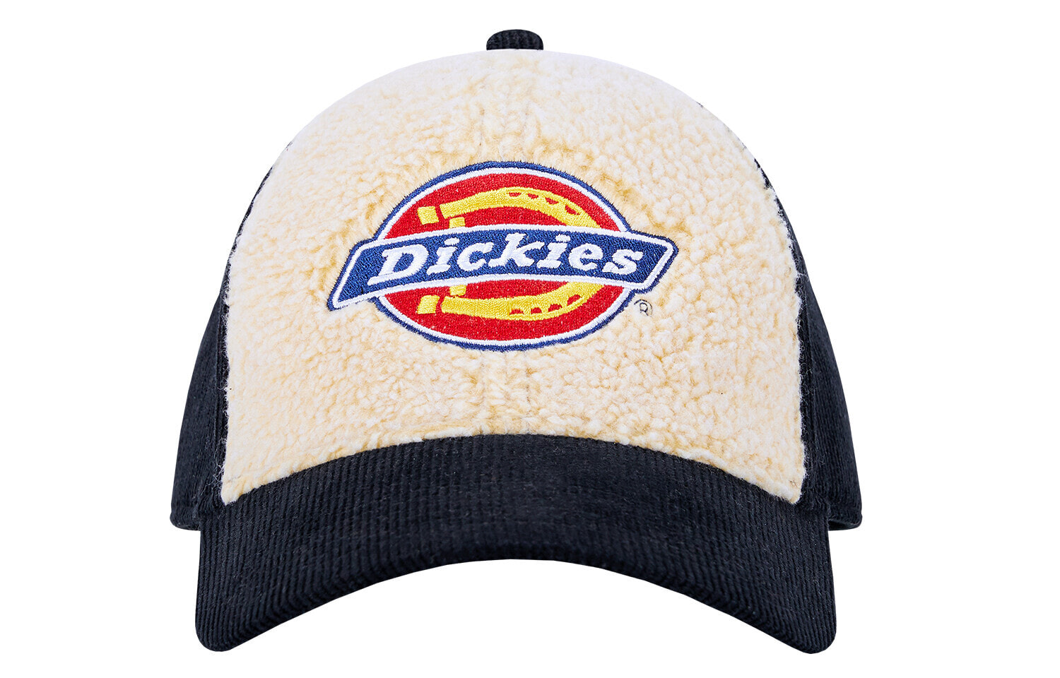 Dickies 经典彩色大logo羊羔绒拼灯芯绒弯檐棒球帽 男女同款 / Кепка Dickies logo 213K90LSD492