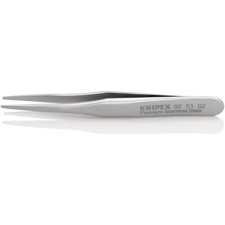 Технический пинцет Knipex 92 51 02, Stainless steel, Stainless steel, Flat, Straight, 6 g, 8 mm