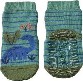 Stoppersocken mit Dino-Motiv, grün, Gr. 25/26, 1 St