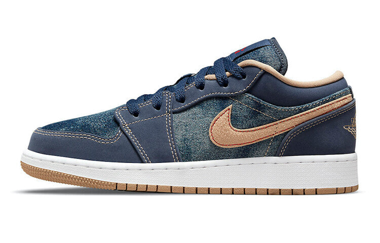 Jordan Air Jordan 1 Denim 防滑 低帮 复古篮球鞋 GS 牛仔蓝 / Кроссовки Jordan Air Jordan 1 Denim GS DM4692-400