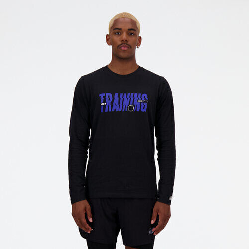 New Balance Men's United Airlines NYC Half Training Graphic Long Sleeve Black