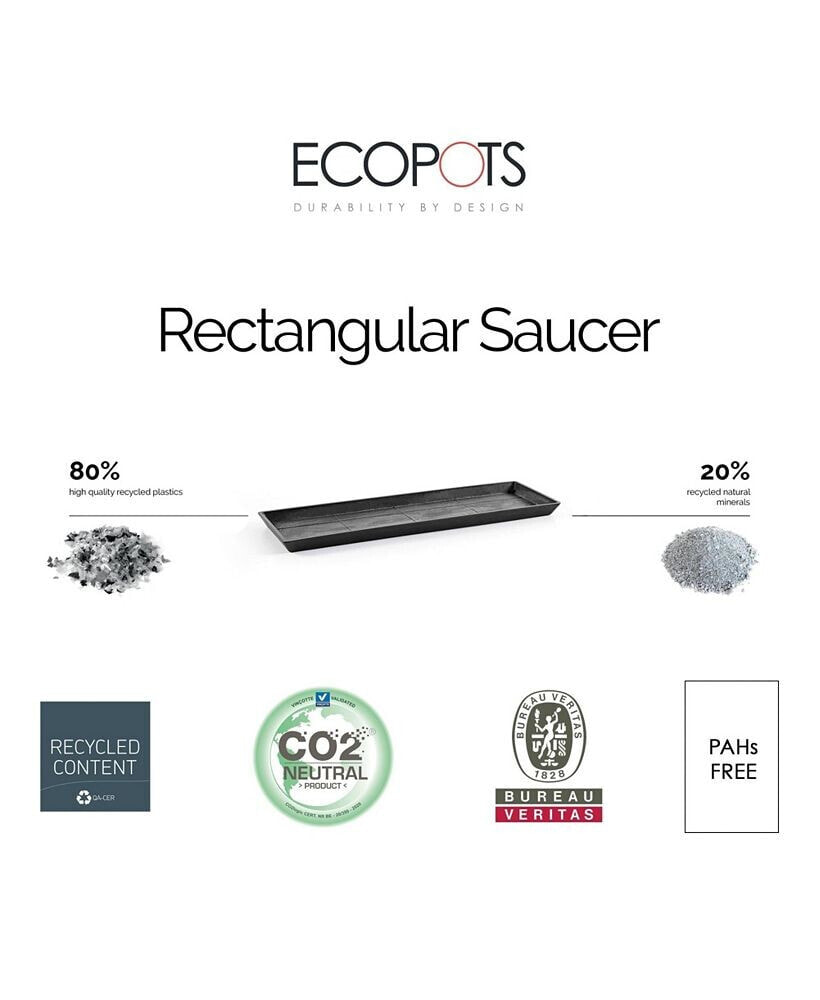 ECOPOTS modern Rectangular Planter Saucer, 31.5in