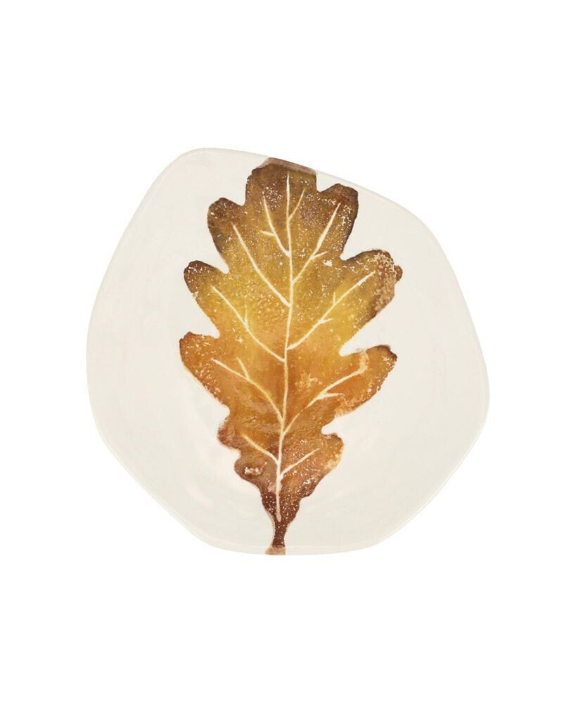 VIETRI autunno Oak Leaf Salad Plate