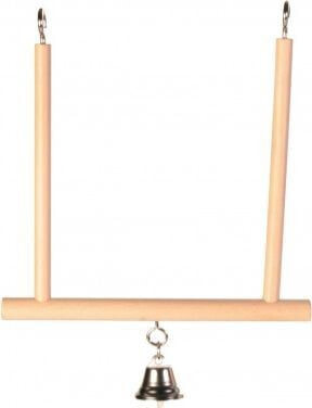 Trixie WOODEN SWING WITH BELL 12 × 13 cm