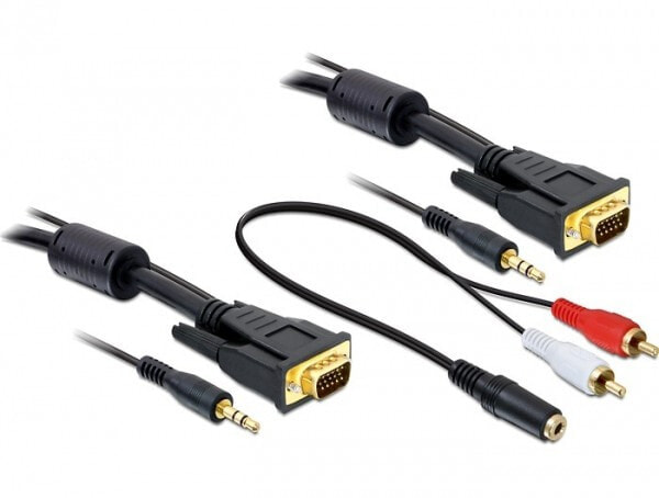 DeLOCK 84452 видео кабель адаптер 2 m VGA (D-Sub) + 3,5 мм Черный