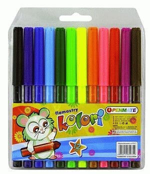 Penmate felt tip pens 12 mini colors