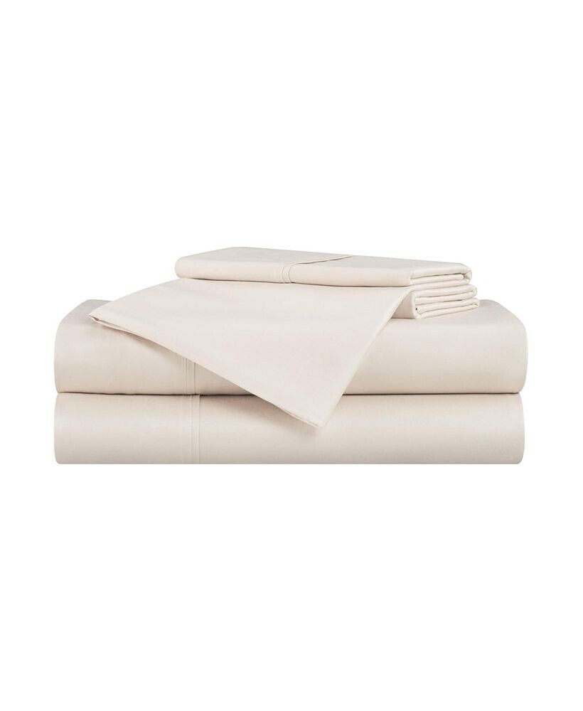 Rayon from Bamboo California King Sheet Set, Ultra Silky Luxury Sheets, 1 Flat Sheet, 1 Fitted Sheet, 2 Pillowcases, Temperature Regulating, Breathable, Sustainably Sourced