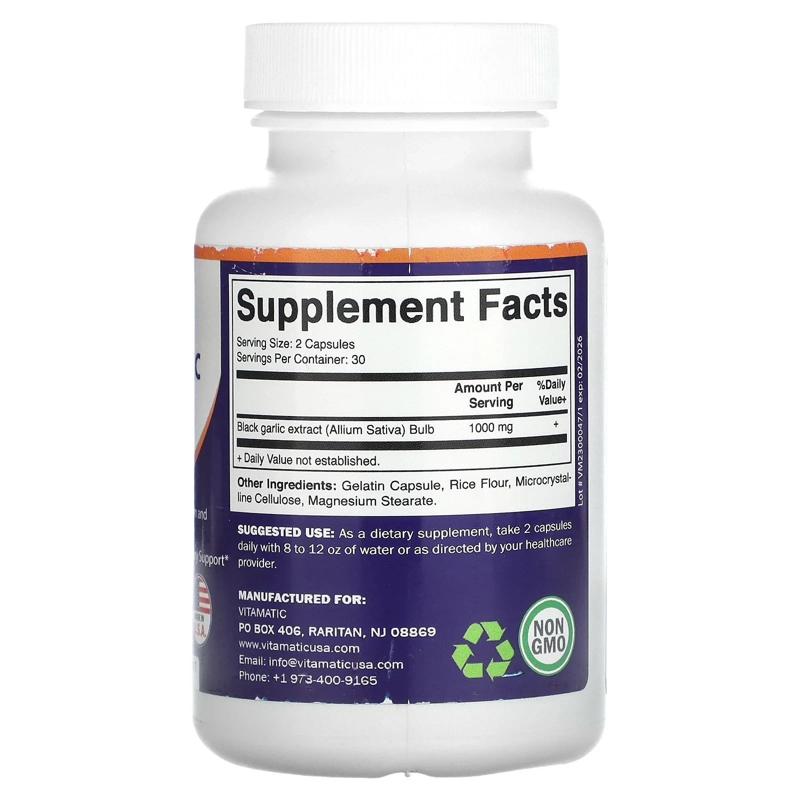 Fermented Black Garlic, 1,000 mg, 60 Capsules (500 mg per Capsule)