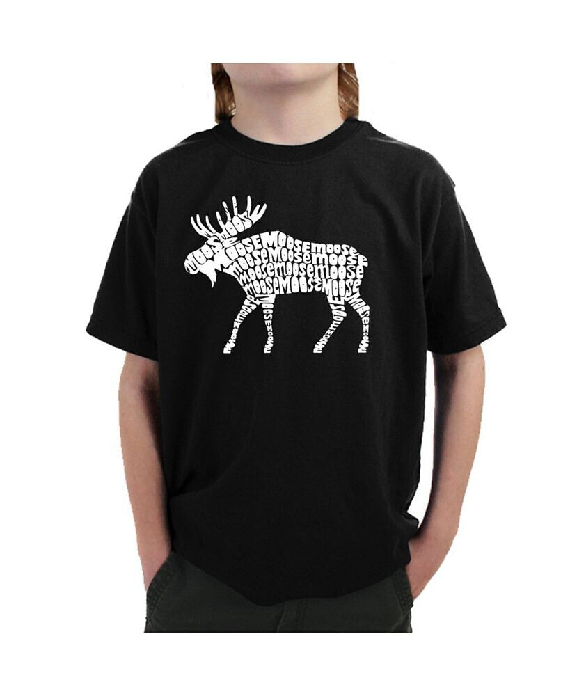 LA Pop Art big Boy's Word Art T-shirt - Moose