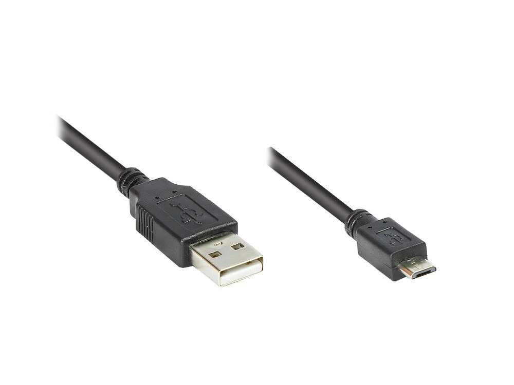 Alcasa 2510-MB001 USB кабель 0,15 m 2.0 USB A Micro-USB B Черный