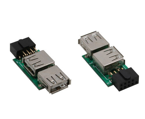 InLine 33440I кабельный разъем/переходник USB 2.0 Зеленый, Серый