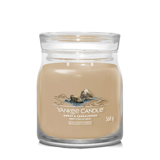 Aromatic candle Signature glass medium Amber & Sandalwood 368 g