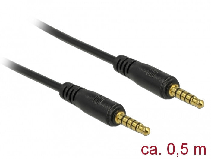 DeLOCK 85695 аудио кабель 0,5 m 3,5 мм Черный