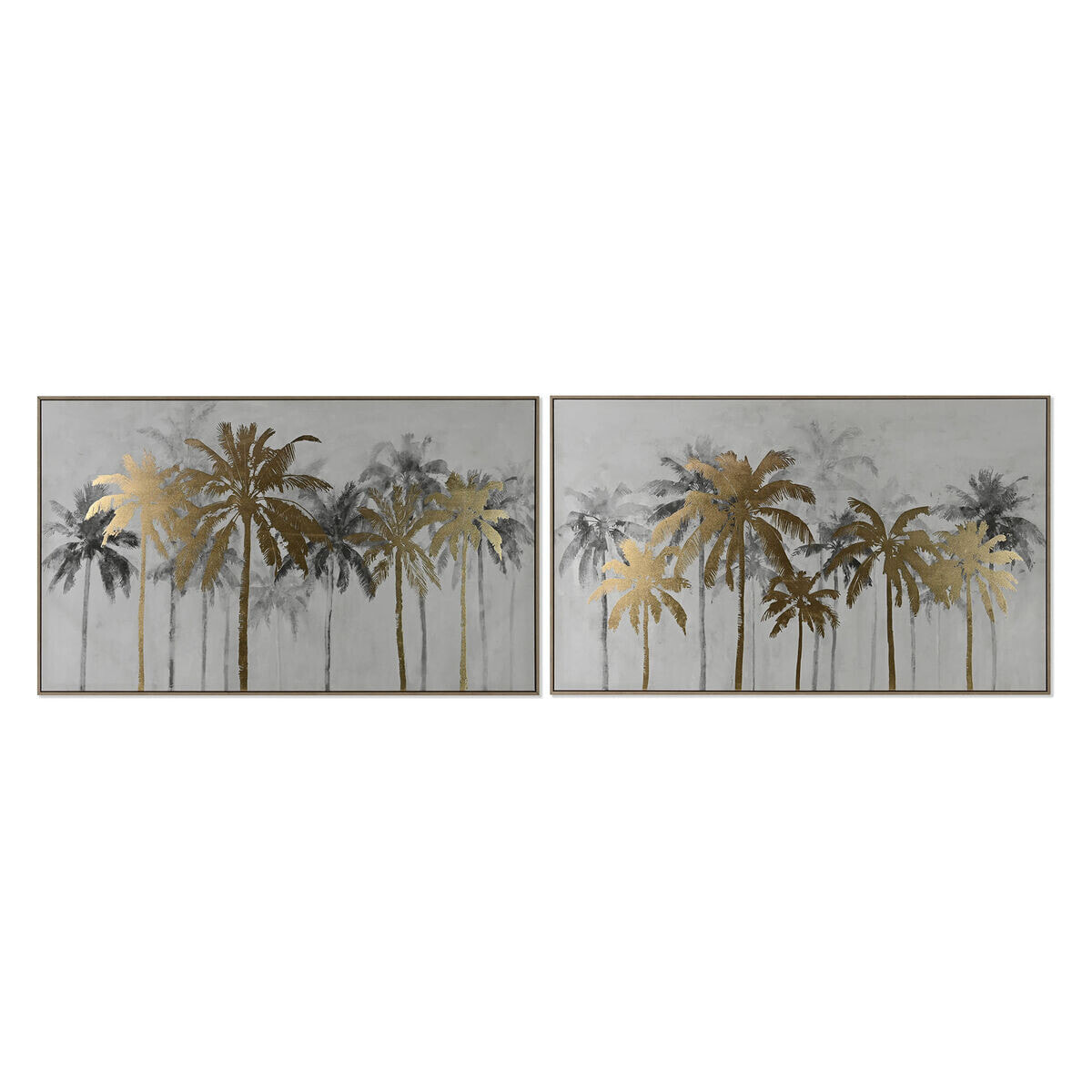 Painting Home ESPRIT Palms Tropical 150 x 4 x 90 cm (2 Units)