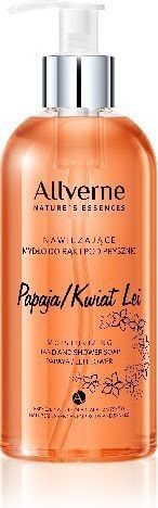 Allverne Papaya & Lei Flower Moisturizing Hand & Shower Soap Увлажняющее мыло для рук и душа c бодрящим ароматом 300 мл