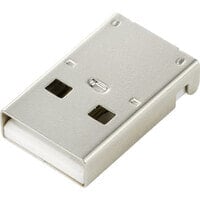 Conrad Electronic SE Conrad TC-9741692 - USB 2.0 USB-A plug - Stainless steel - White - Female - Iron - Nickel - Plastic - 30 V - 1.5 A